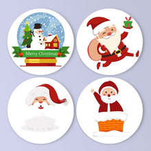 Laden Sie das Bild in den Galerie-Viewer, Malen nach Zahlen 20 cm Tischsets (4 Stück) - Weihnachtsmann und Schneelächeln Figured&#39;Art
