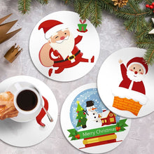Laden Sie das Bild in den Galerie-Viewer, Malen nach Zahlen 20 cm Tischsets (4 Stück) - Weihnachtsmann und Schneelächeln