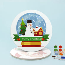 Laden Sie das Bild in den Galerie-Viewer, Malen nach Zahlen 20 cm Tischsets (4 Stück) - Weihnachtsmann und Schneelächeln