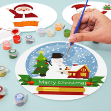 Laden Sie das Bild in den Galerie-Viewer, Malen nach Zahlen 20 cm Tischsets (4 Stück) - Weihnachtsmann und Schneelächeln