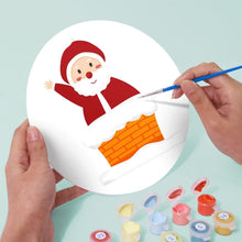 Laden Sie das Bild in den Galerie-Viewer, Malen nach Zahlen 20 cm Tischsets (4 Stück) - Weihnachtsmann und Schneelächeln