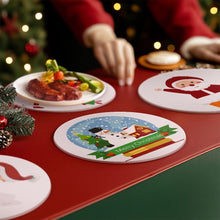 Laden Sie das Bild in den Galerie-Viewer, Malen nach Zahlen 20 cm Tischsets (4 Stück) - Weihnachtsmann und Schneelächeln