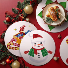 Laden Sie das Bild in den Galerie-Viewer, Malen nach Zahlen 20 cm Tischsets (4 Stück) - Schneemann Weihnachtsstern Geschenke