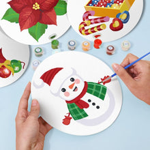 Laden Sie das Bild in den Galerie-Viewer, Malen nach Zahlen 20 cm Tischsets (4 Stück) - Schneemann Weihnachtsstern Geschenke