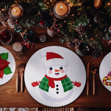 Laden Sie das Bild in den Galerie-Viewer, Malen nach Zahlen 20 cm Tischsets (4 Stück) - Schneemann Weihnachtsstern Geschenke