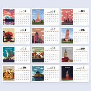 Malen nach Zahlen Kalender 2026 – Berühmte Monumente