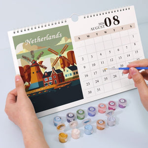 Malen nach Zahlen Kalender 2026 – Berühmte Monumente