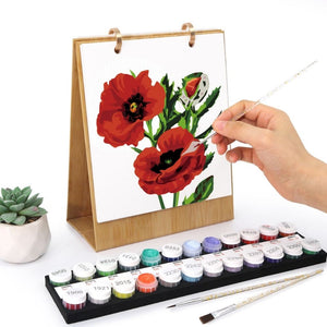 Malen nach Zahlen Kalender 2026 – Saisonale Blumen
