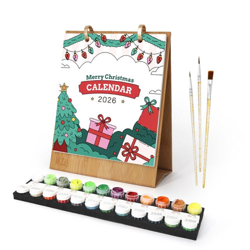 Malen nach Zahlen Kalender 2026 – Klassische Weihnachtsikonen Figured'Art