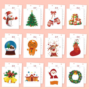 Malen nach Zahlen Kalender 2026 – Klassische Weihnachtsikonen
