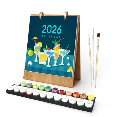 Malen nach Zahlen Kalender 2026 – Klassische Cocktails Figured'Art