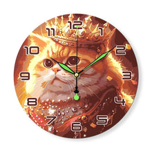 Laden Sie das Bild in den Galerie-Viewer, Malen nach Zahlen Uhr - Königliche Katze