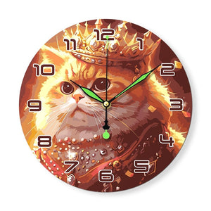 Malen nach Zahlen Uhr - Königliche Katze