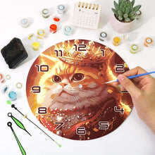 Laden Sie das Bild in den Galerie-Viewer, Malen nach Zahlen Uhr - Königliche Katze