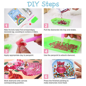 DIY Art Diamond Painting Tischkalender 2025