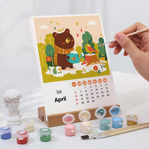 2025 Malen nach Zahlen Kalender - Niedliche Tiere