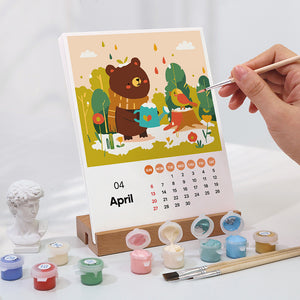 2025 Malen nach Zahlen Kalender - Niedliche Tiere