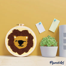 Laden Sie das Bild in den Galerie-Viewer, Punch Needle Süßer Löwe
