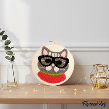 Laden Sie das Bild in den Galerie-Viewer, Punch Needle Nerd-Katze