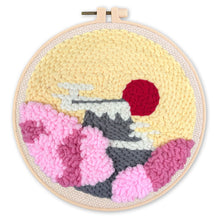 Laden Sie das Bild in den Galerie-Viewer, Punch Needle set Aufgehende Sonne und Kirschblüten