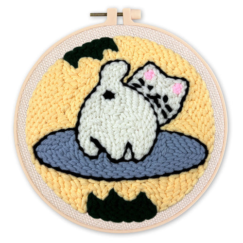 Punch Needle set Verspielte Katze