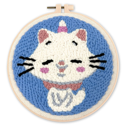 Punch Needle set Einhorn-Katze