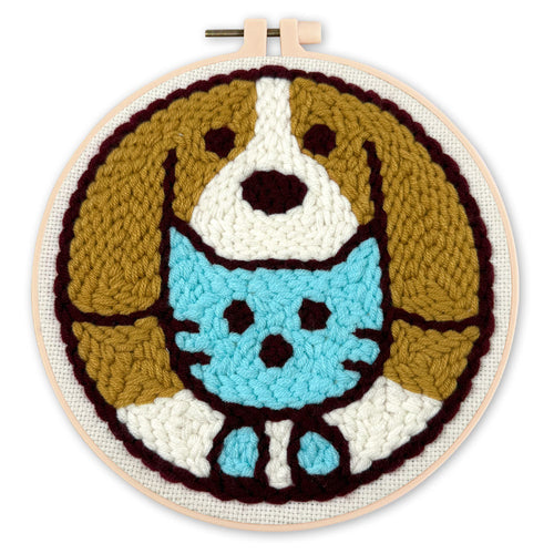 Punch Needle set Katze und Hund
