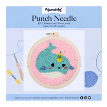 Laden Sie das Bild in den Galerie-Viewer, Punch Needle Süßer Wal