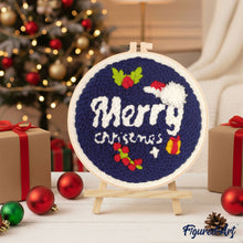 Laden Sie das Bild in den Galerie-Viewer, Punch Needle Frohe Weihnachten