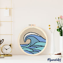 Laden Sie das Bild in den Galerie-Viewer, Punch Needle Große Welle