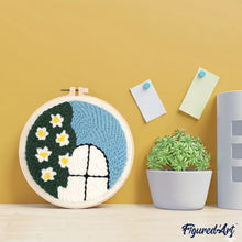 Laden Sie das Bild in den Galerie-Viewer, Punch Needle Blume am Fenster