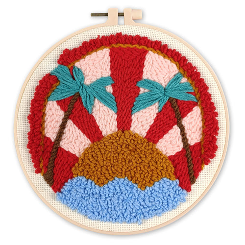 Punch Needle set Tropischer Sonnenuntergang