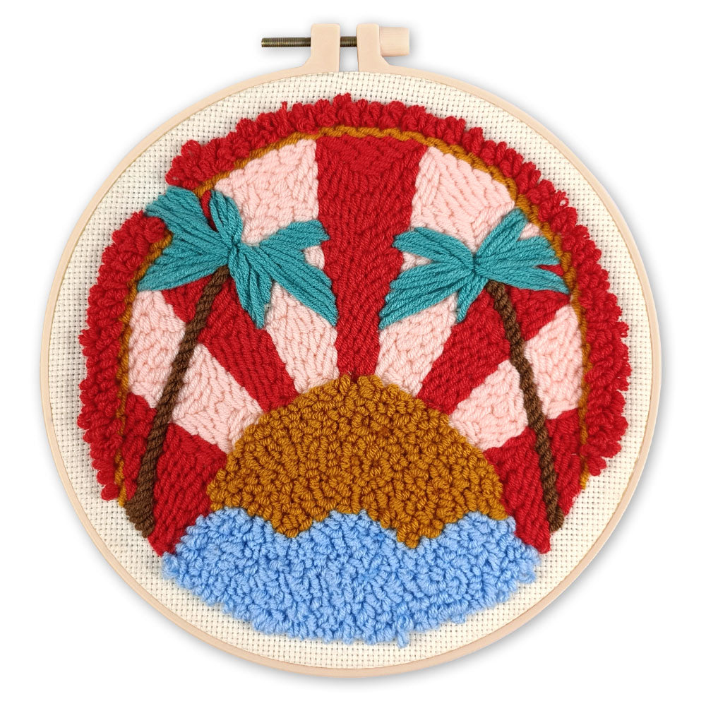 Punch Needle set Tropischer Sonnenuntergang