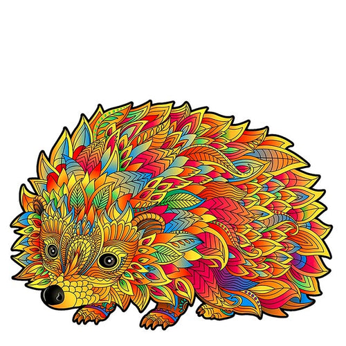 2D Holzpuzzle – Bunter Stachelschwein