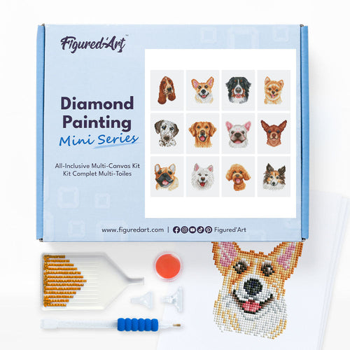 Mini Serie Diamond Painting - Hundeporträts