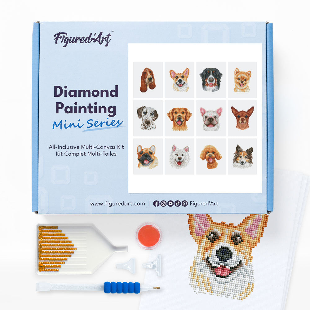 Mini Serie Diamond Painting - Hundeporträts