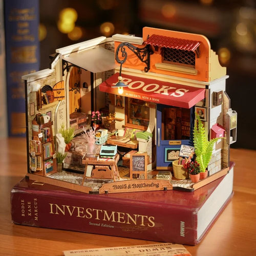 Miniaturhaus - Die Eckbibliothek