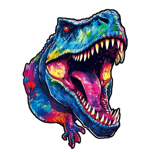 2D Holzpuzzle – Kühler Dinosaurier