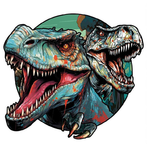 2D Holzpuzzle – Steindinosaurier