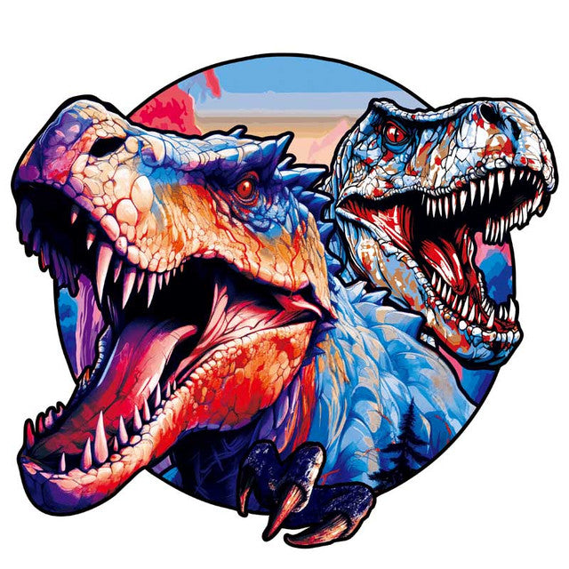 2D Holzpuzzle – Zwillings-Eis-Dinosaurier