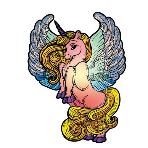 2D Holzpuzzle – Geflügeltes Einhorn