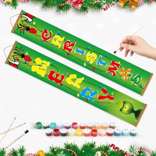 Laden Sie das Bild in den Galerie-Viewer, Malen nach Zahlen DIY Tür Banner - Grünes Weihnachten