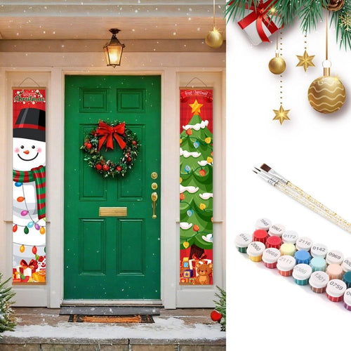 Malen nach Zahlen DIY Tür Banner - Funkelnder Baum Figured'Art