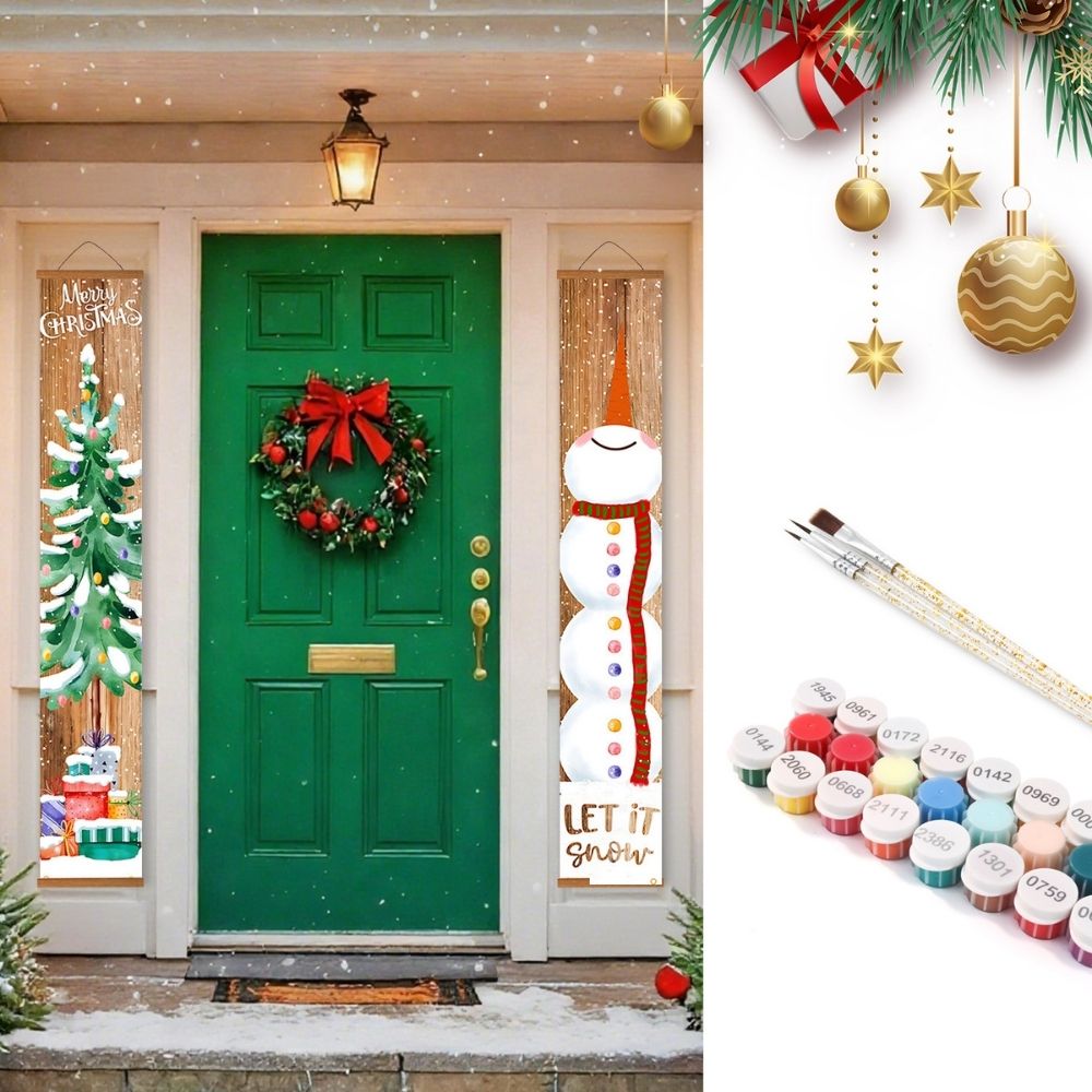 Malen nach Zahlen DIY Tür Banner - Weihnachtsklassiker Figured'Art