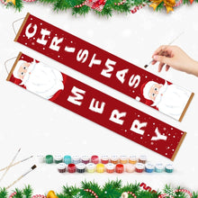 Laden Sie das Bild in den Galerie-Viewer, Malen nach Zahlen DIY Tür Banner - Fröhlicher Weihnachtsmann