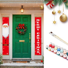 Laden Sie das Bild in den Galerie-Viewer, Malen nach Zahlen DIY Tür Banner - Glücklicher Weihnachtsmann Figured'Art