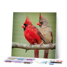 Laden Sie das Bild in den Galerie-Viewer, Diamond Painting | Diamond Painting - Two Birds on a branch | animals birds Diamond Painting Animals | FiguredArt
