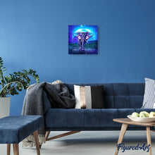 Laden Sie das Bild in den Galerie-Viewer, Diamond Painting | Diamond Painting - Elephant and Full Moon | animals Diamond Painting Animals elephants | FiguredArt