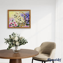 Laden Sie das Bild in den Galerie-Viewer, Diamond Painting | Diamond Painting - Two Cats and Flowers | animals cats Diamond Painting Animals flowers | FiguredArt