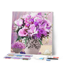 Laden Sie das Bild in den Galerie-Viewer, Diamond Painting | Diamond Painting - Purple Flowers | Diamond Painting Flowers flowers | FiguredArt